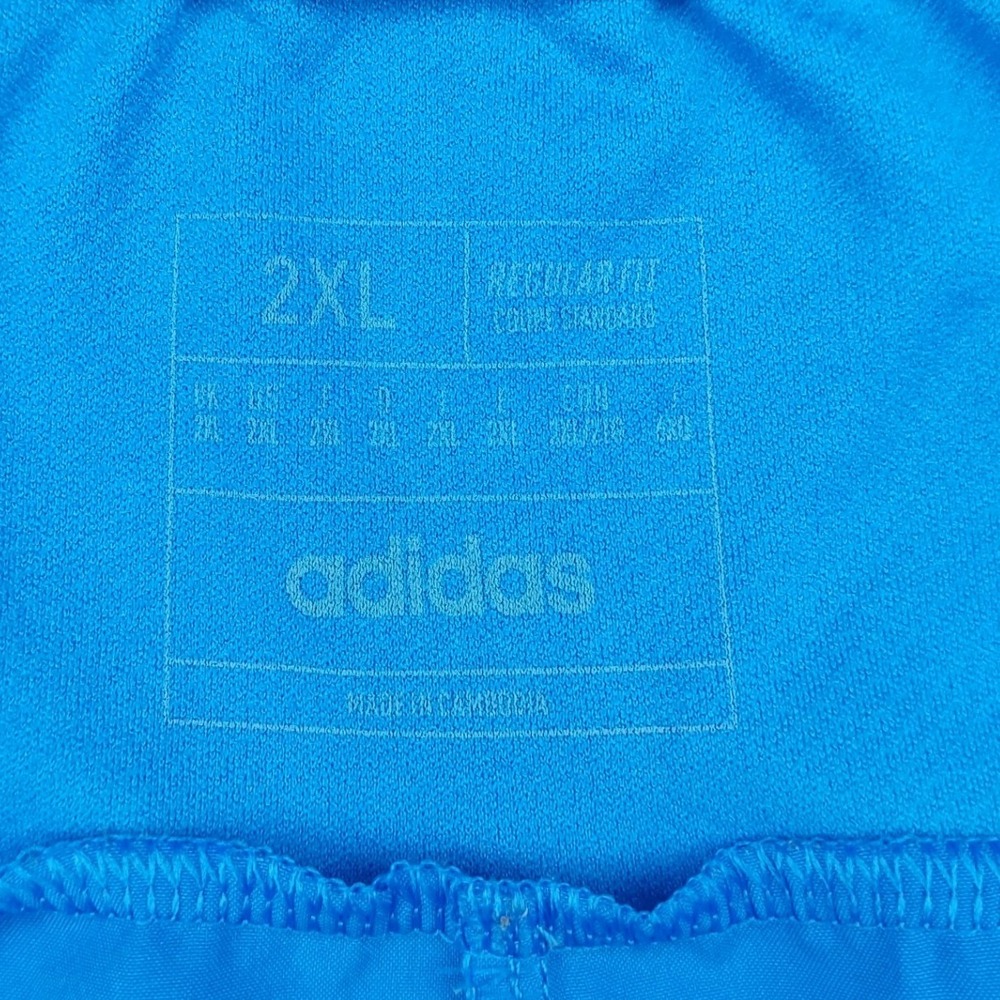 Adidas Shorts Mens 2XL Blue Aeroready Training HC6857 Athletic Gym Zip Pockets - Picture 4 of 7